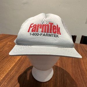 Vintage 90's Grey Trucker Snapback Hat - FarmTek